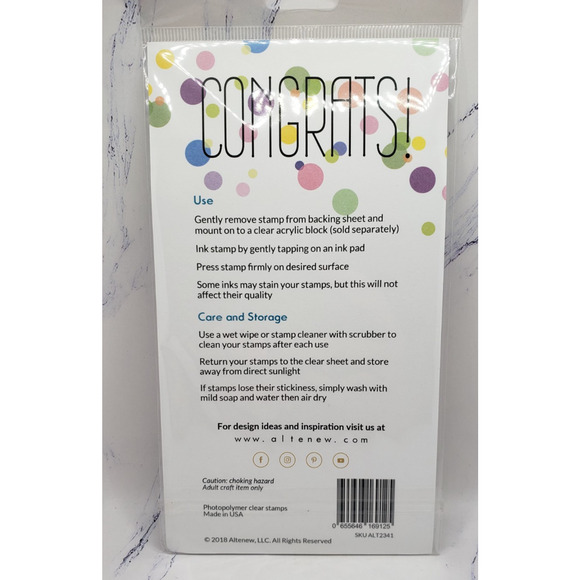 Tall Alphabet Altenew Clear Unmounted Craft Stamps - Picture 4 of 5